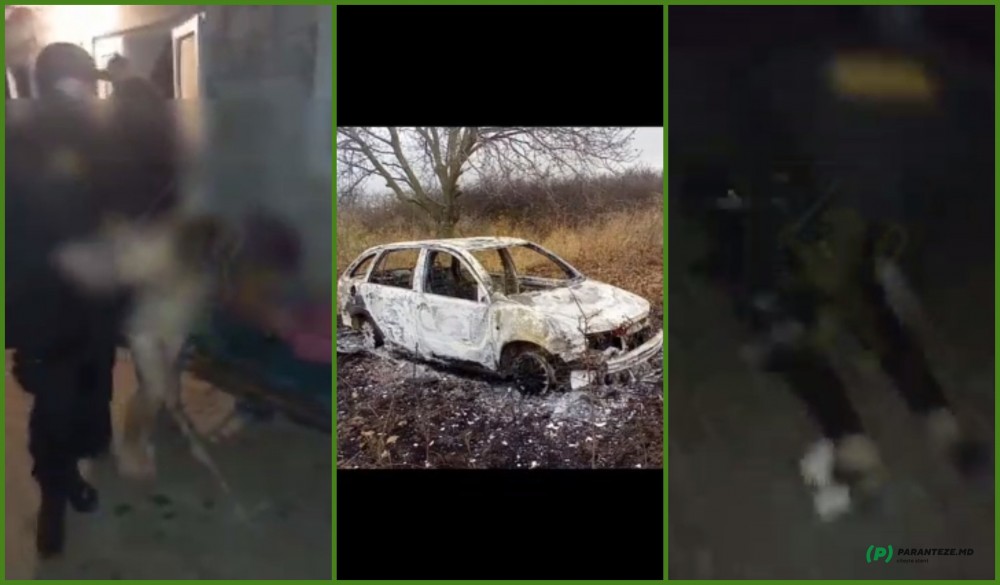 VIDEO // Momentul în care mascații rețin suspecții în cazul dublului omor din Hiliuți